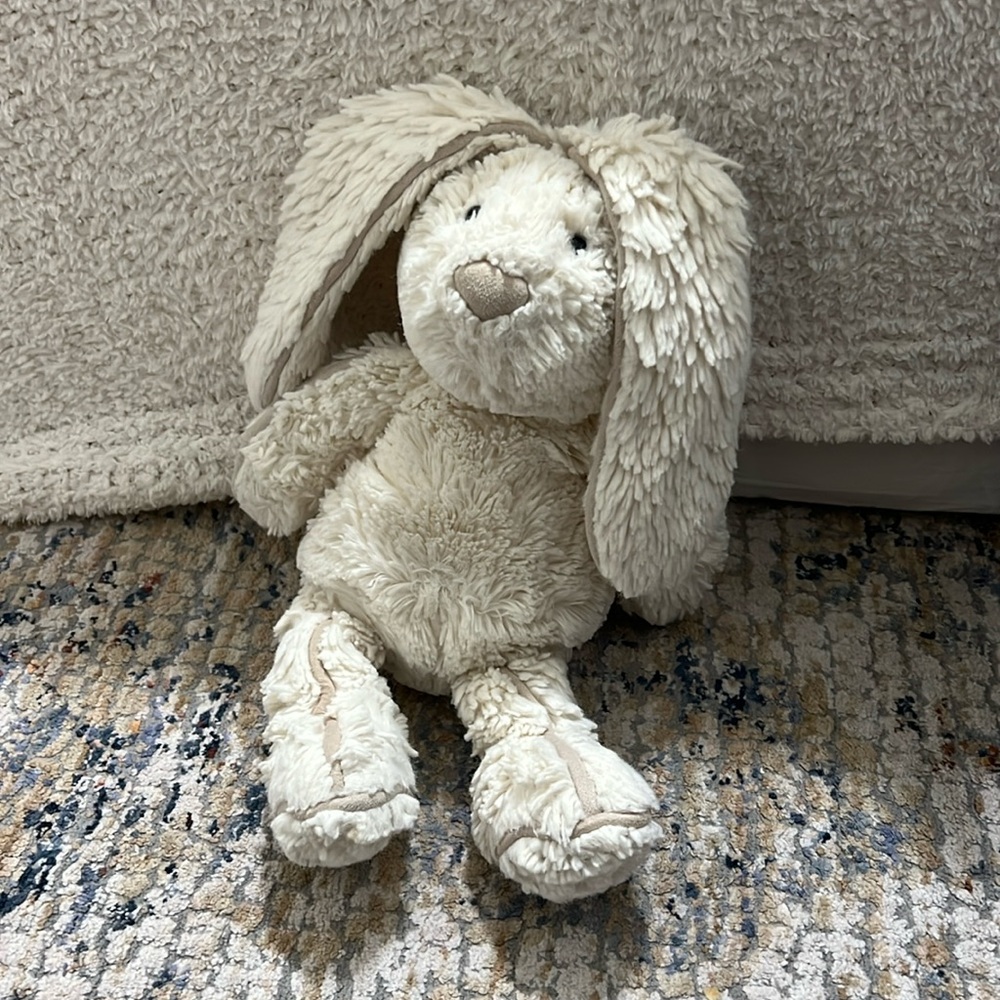 Jellycat Piper Cream Easter Bunny Retired 2011 Plush Stuffed Animal Toy 10"